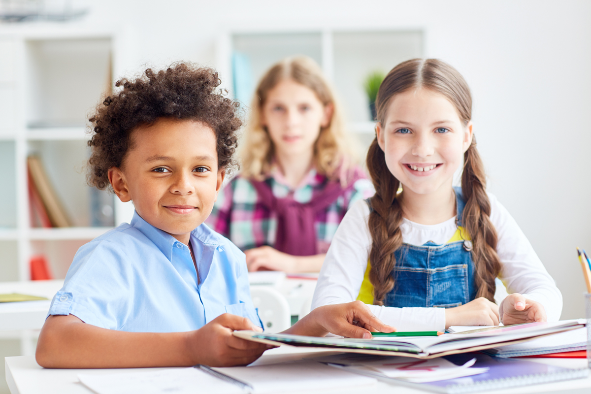 Students studying